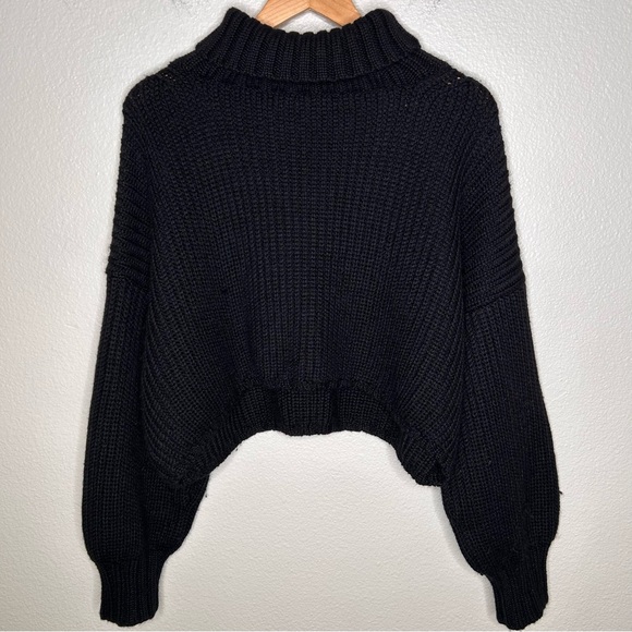 First Rite 100% baby alpaca turtleneck sweater black medium
